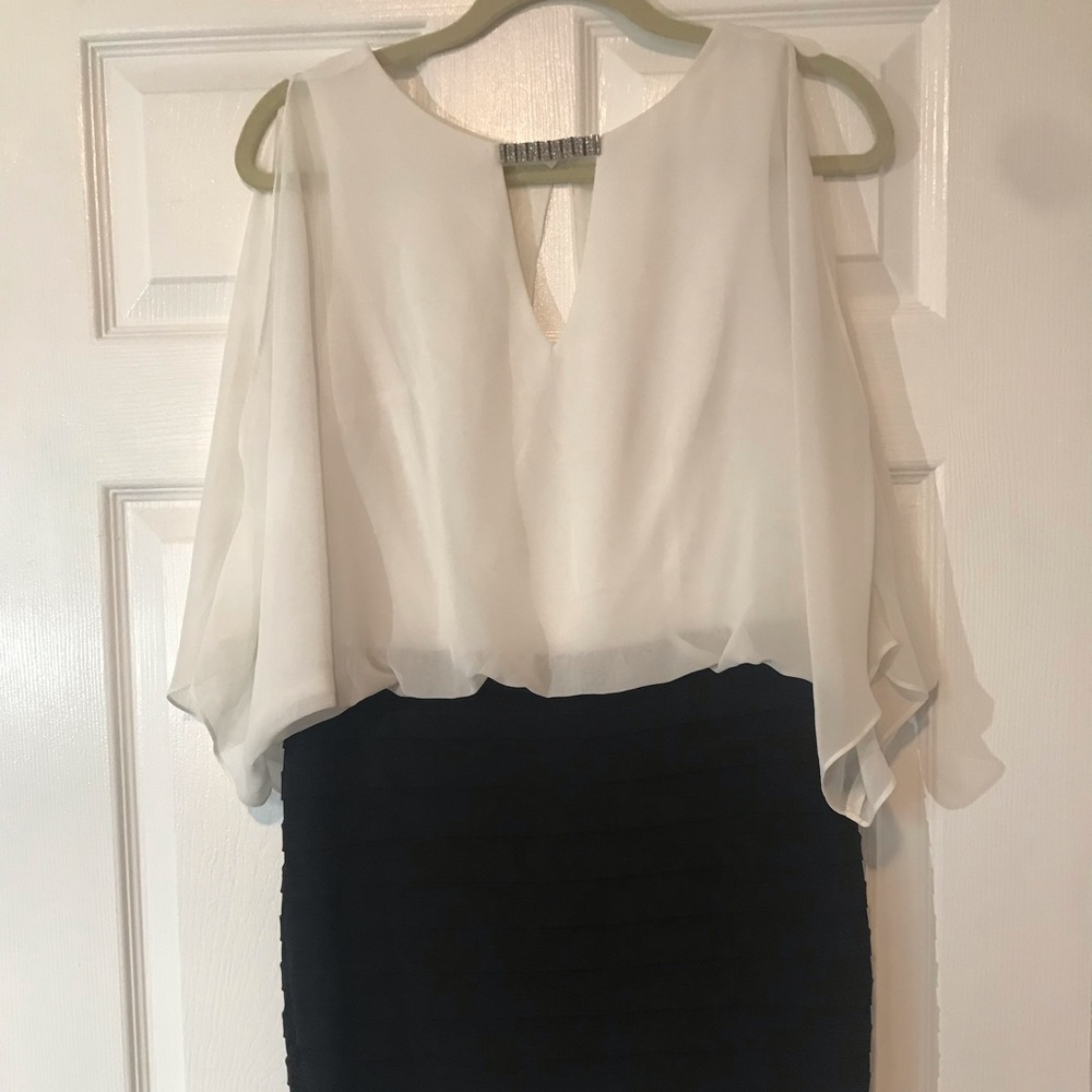 Cache White & Black Dress